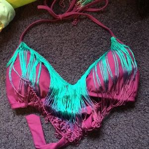 Fringe bikini top